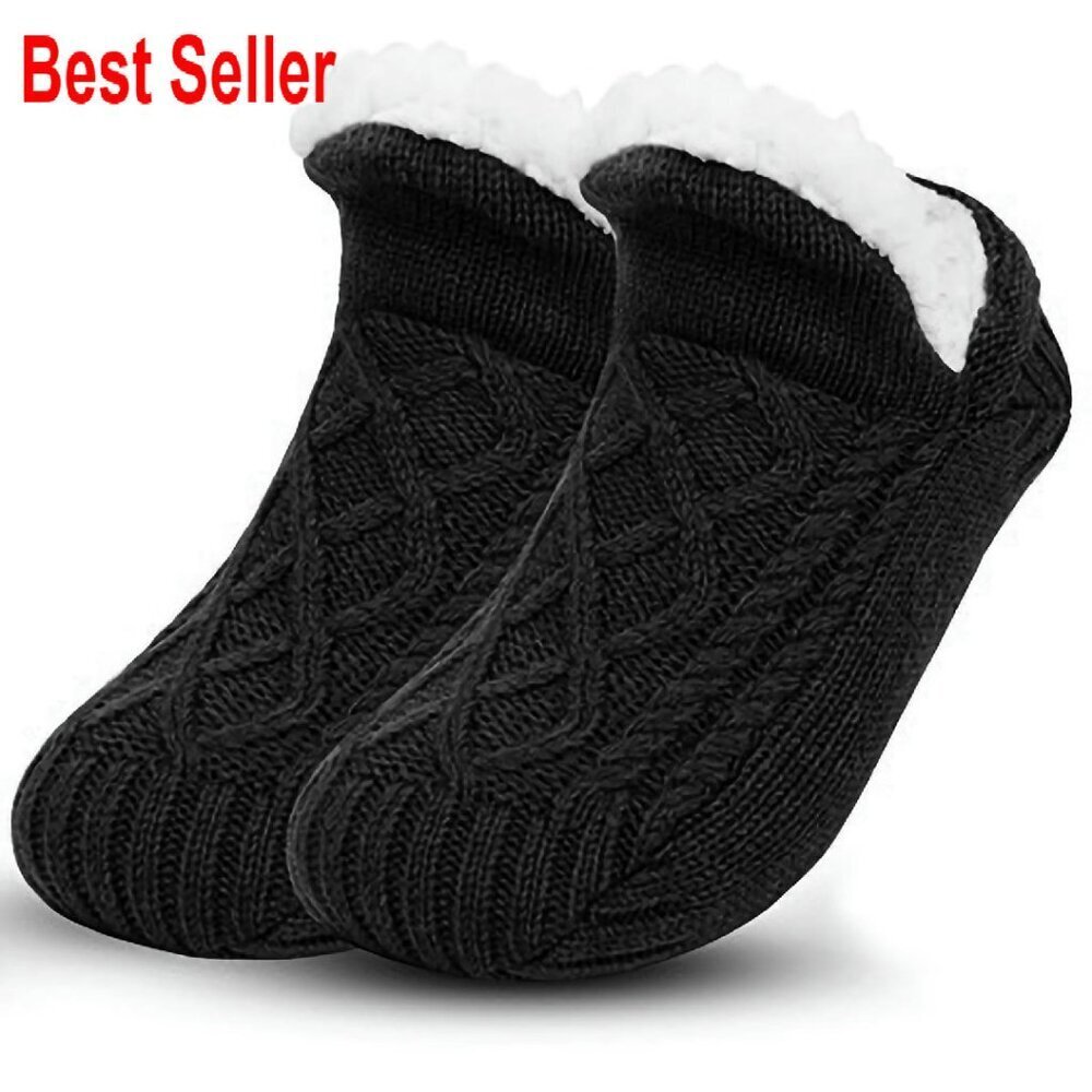 Fluffy Fuzzy Warm Slipper Socks Thick Fleece Lined Non-Slip Cozy Chic